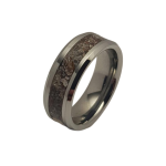Brown textured tungsten steel ring