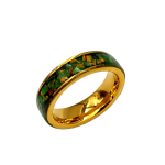 Green gemstone flower ring