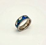 Blue green opal set ring - Image 3