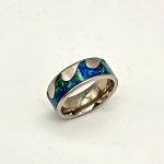 Blue green opal set ring - Image 5