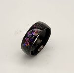 Purple pearlescent black resin ring - Image 2