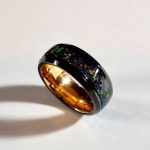 Tungsten carbide ring with crushed opal style - Image 3