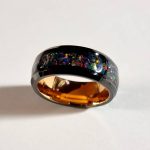Tungsten carbide ring with crushed opal style - Image 4