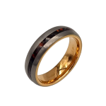 Two tone tungsten steel ring