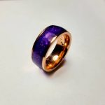 Warm purple resin inlaid ring - Image 3