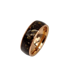 Dark brown resin inlaid ring
