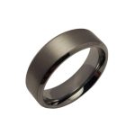 Brushed tungsten carbide ring