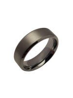 Brushed tungsten carbide ring