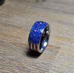 Dark blue tungsten steel ring - Image 2